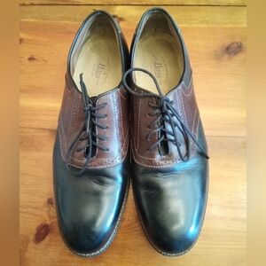 Bass Men's Black and Brown Oxford Shoes